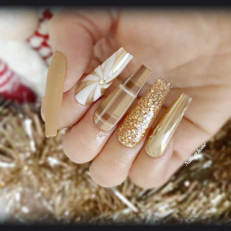 FULL SET-SOLAR NAILS, PINK & WHITE